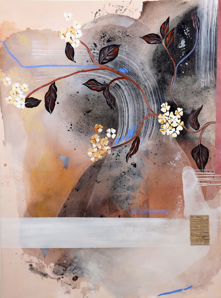 Earthy Bloom Branch by POOVI ART — canvas wall art