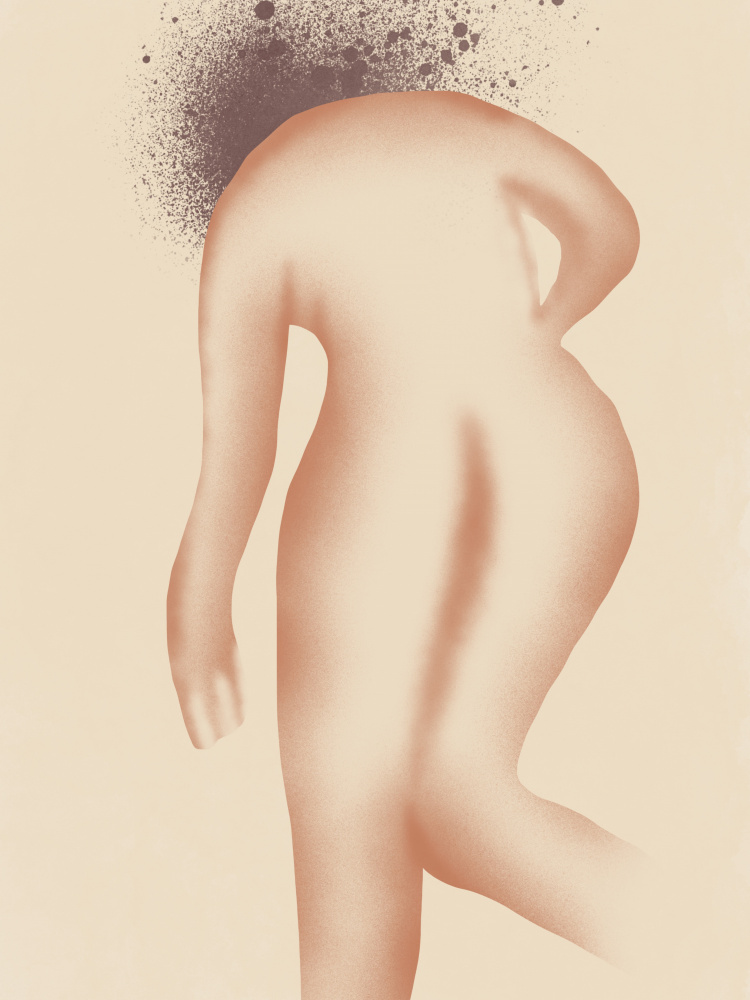 Abstract Nude Figure by Little Dean — canvas wall art