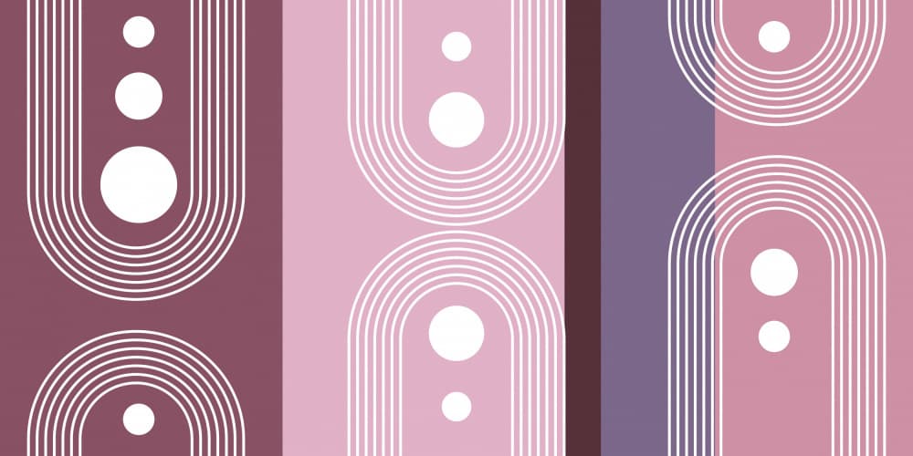 Pink Purple Arch Pattern by Sue Skellern — canvas wall art