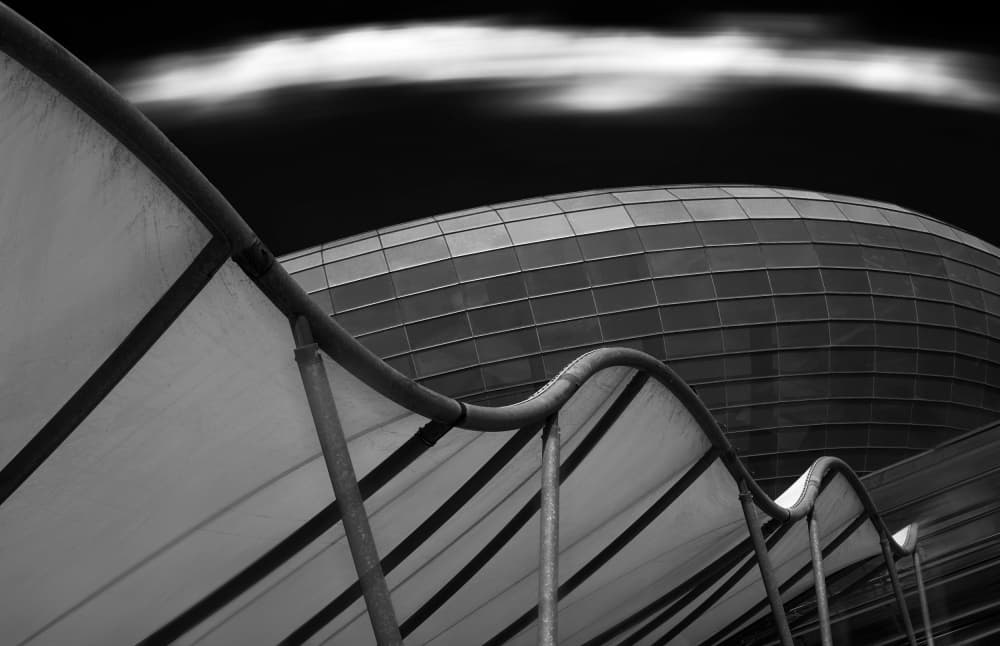 Modern Architectural Curves by Hans-Wolfgang Hawerkamp — canvas wall art