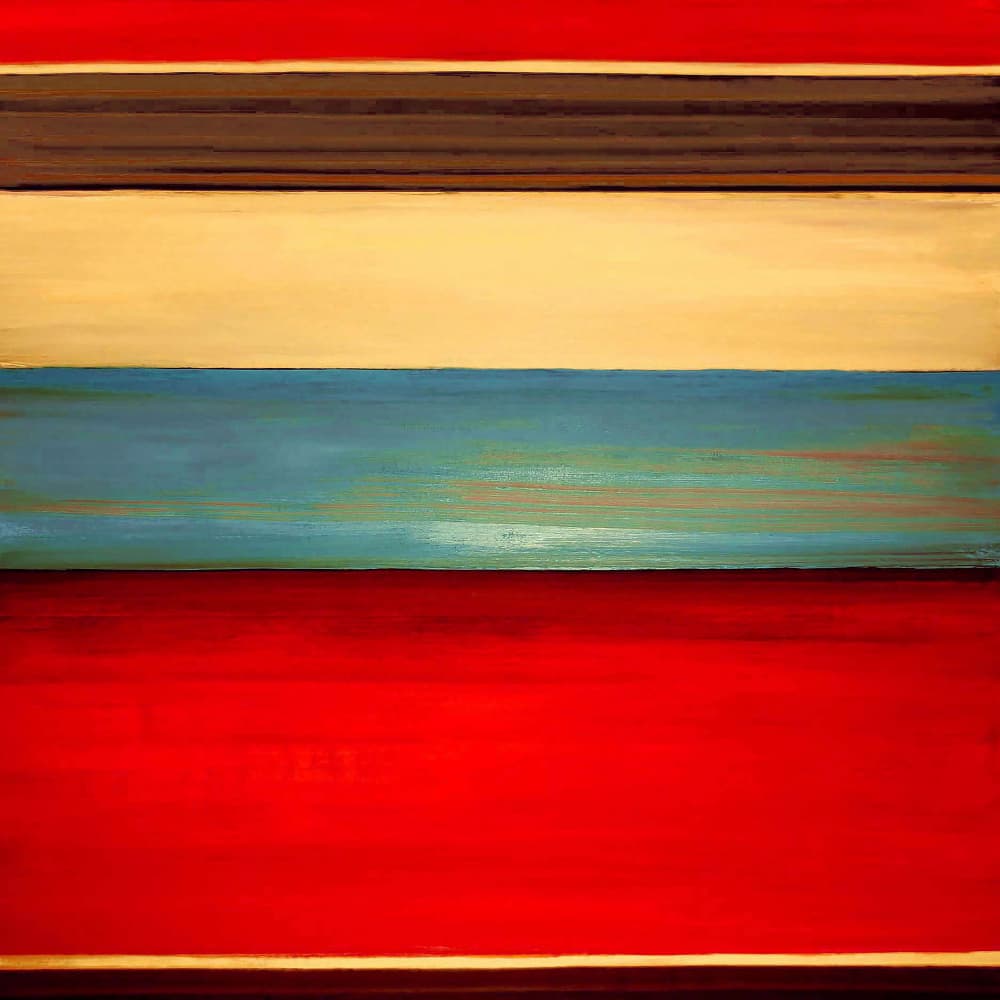Red Blue Horizon by Vanessa Ryan — canvas wall art