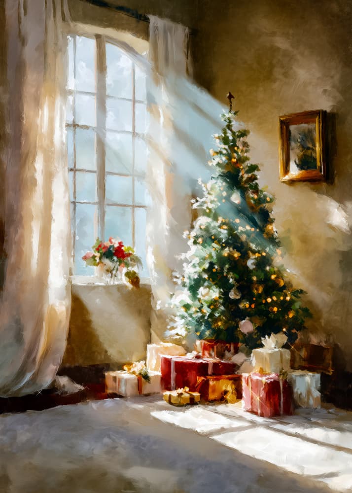 Cozy Christmas Morning by Justyna Jaszke — canvas wall art