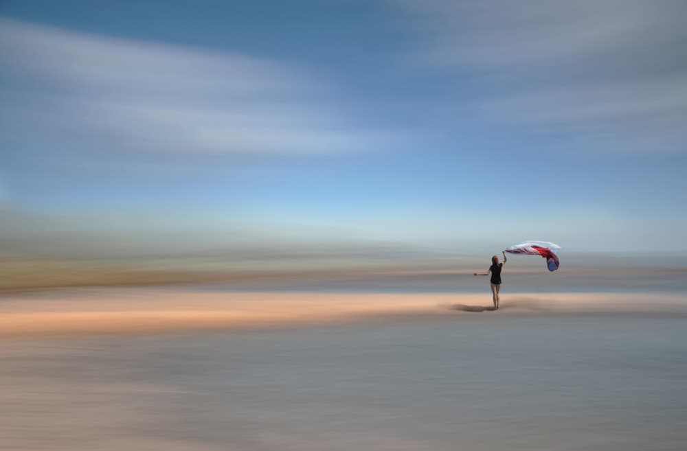Ethereal Flag on Horizon by Peter Hammer — canvas wall art