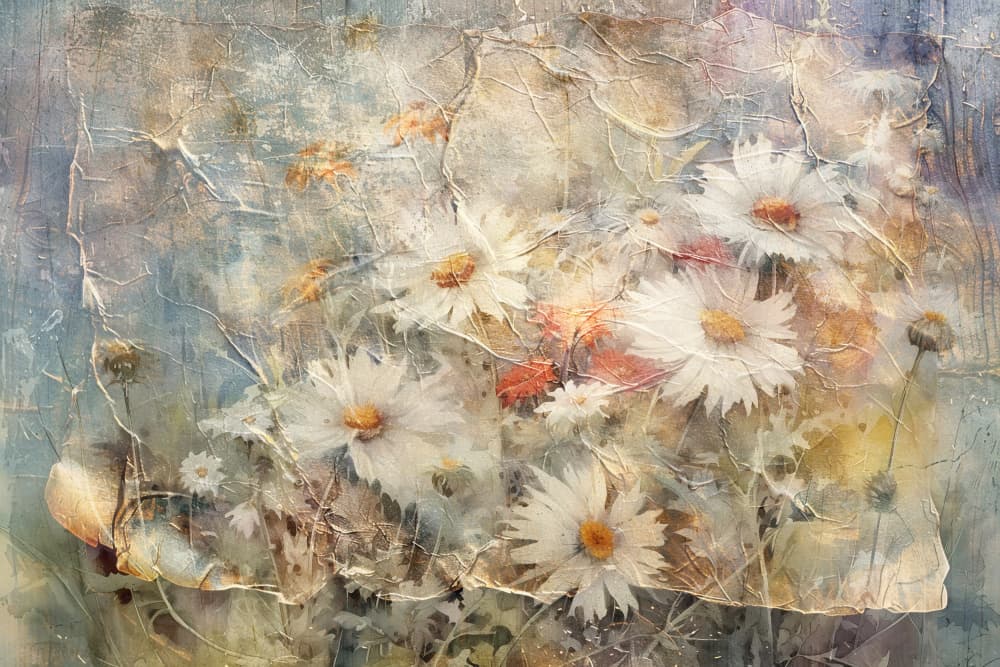 Dreamy White Daisies by Rafal Kulik — canvas wall art