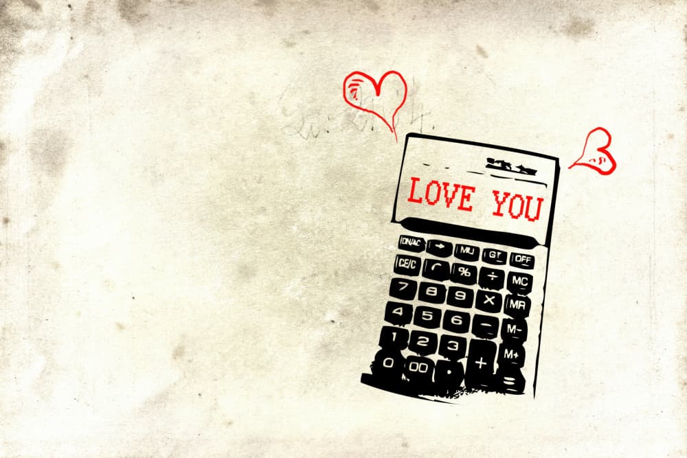 Vintage Love Calculator by Rafal Kulik — canvas wall art