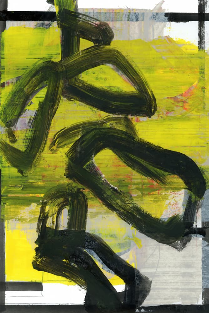 Dynamic Yellow Abstract by cartissi — canvas wall art