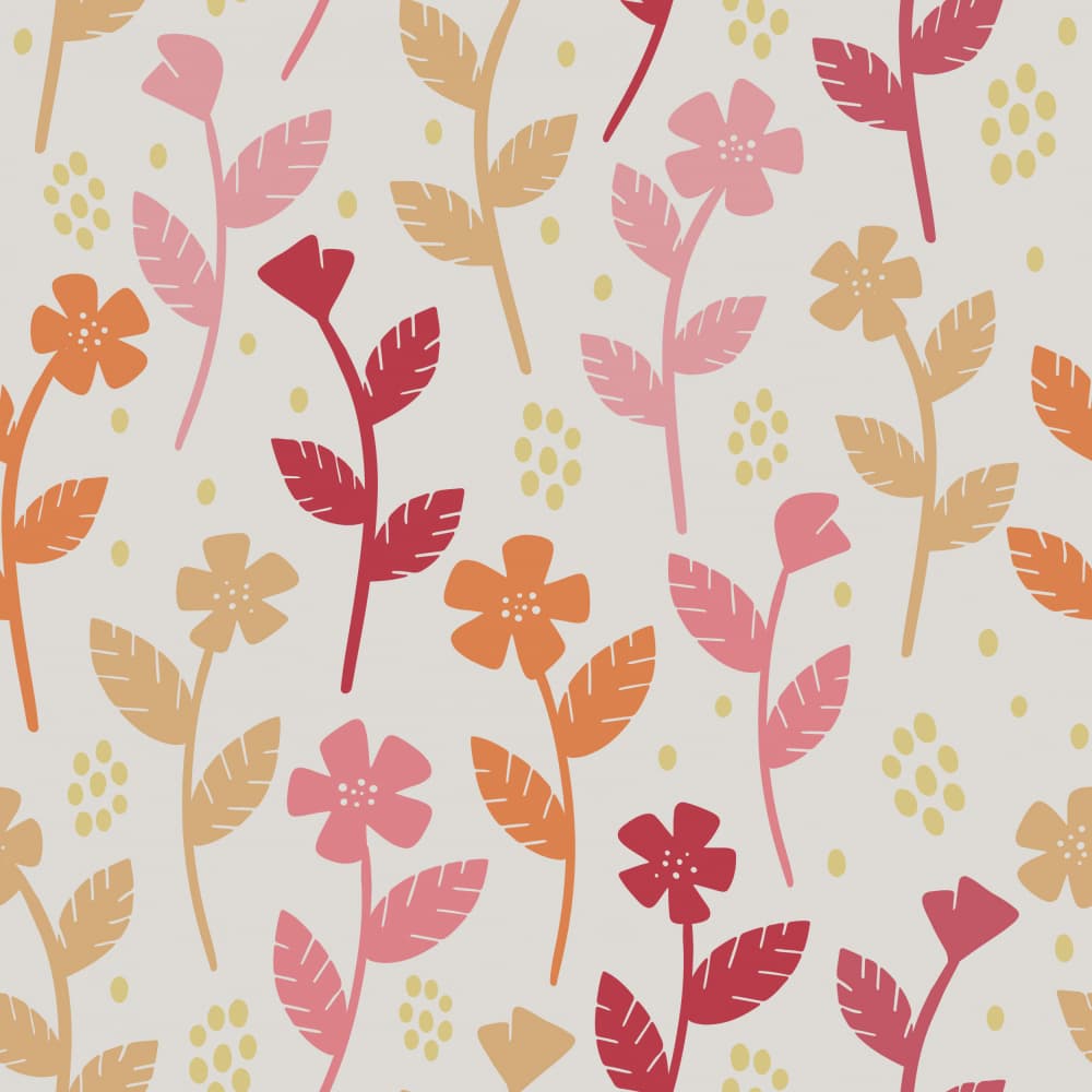 Blushing Botanical Pattern by Yvonne Gustafsson — canvas wall art