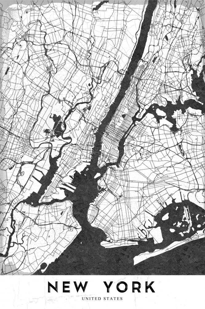 New York City Map by StudioSix — canvas wall art