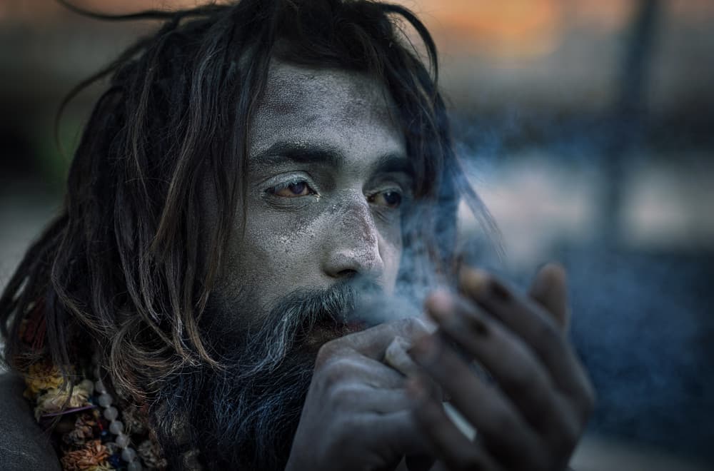 Mystical Sadhu Portrait by Waldemar Szmidt — canvas wall art