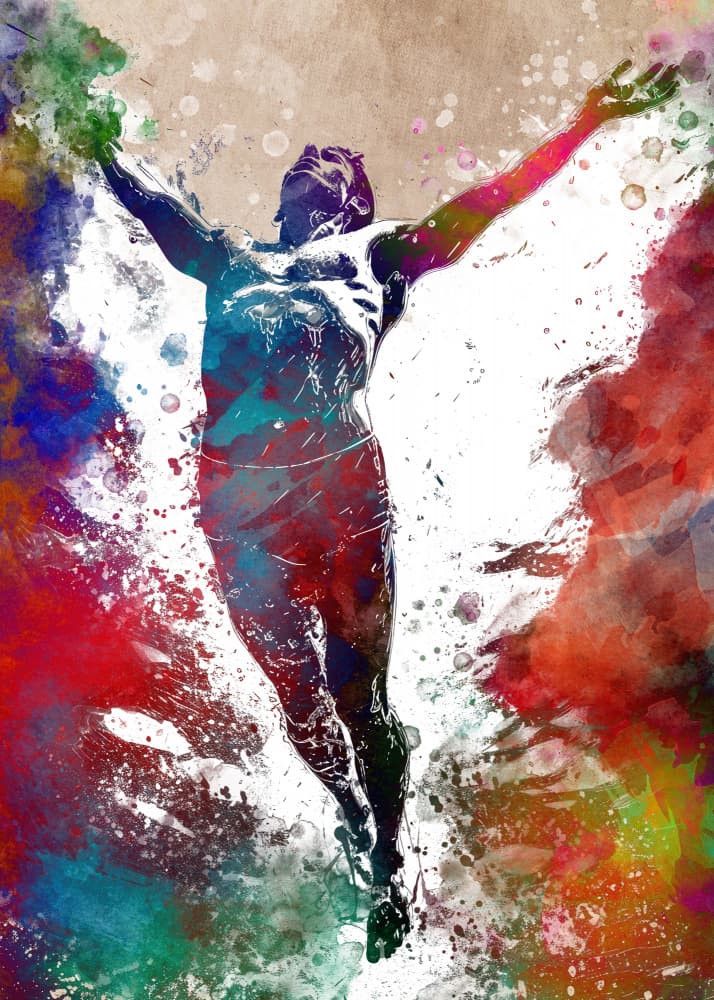 Swimmer sport art #swimmer #sport by Justyna Jaszke — canvas wall art