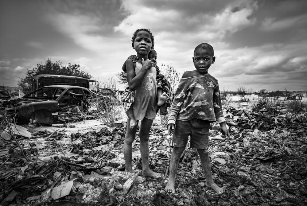 Children's Resilient Gaze by João Coelho — canvas wall art