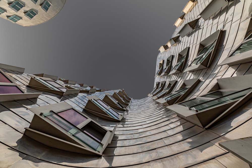 Curved Modern Architecture by Urs Zimmermann — canvas wall art