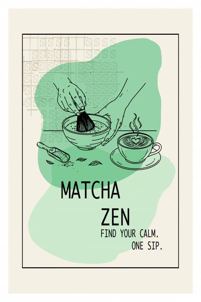 Zen Matcha Ritual by casa cartissi — canvas wall art