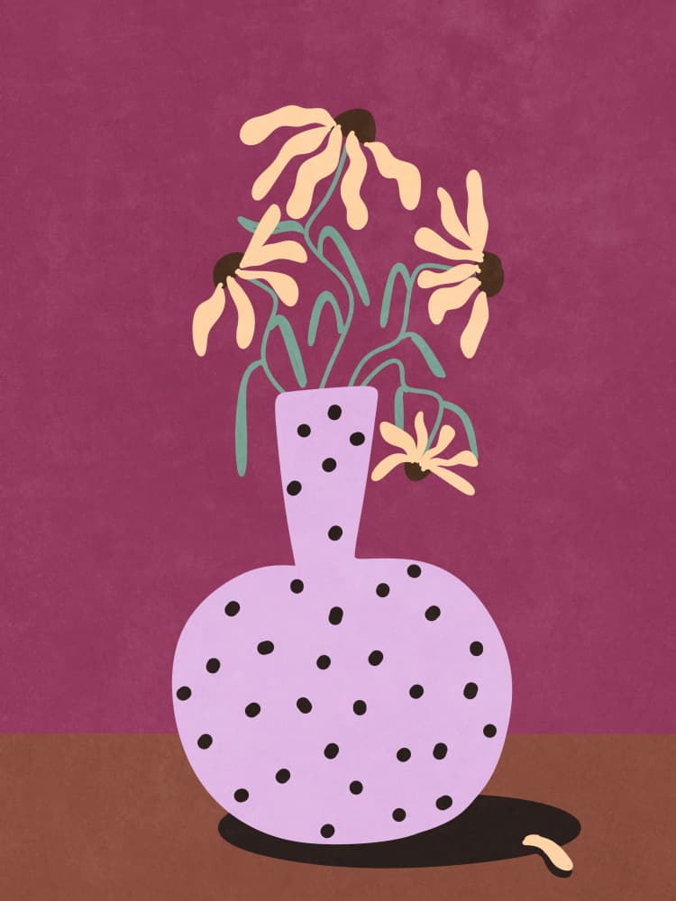 Flowers in Vase by Raissa Oltmanns — canvas wall art