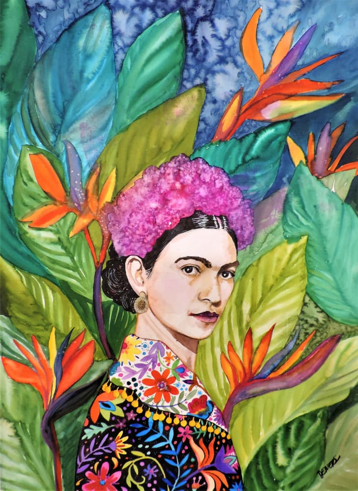 Woman in Tropical Garden by Sylvie Demers — canvas wall art