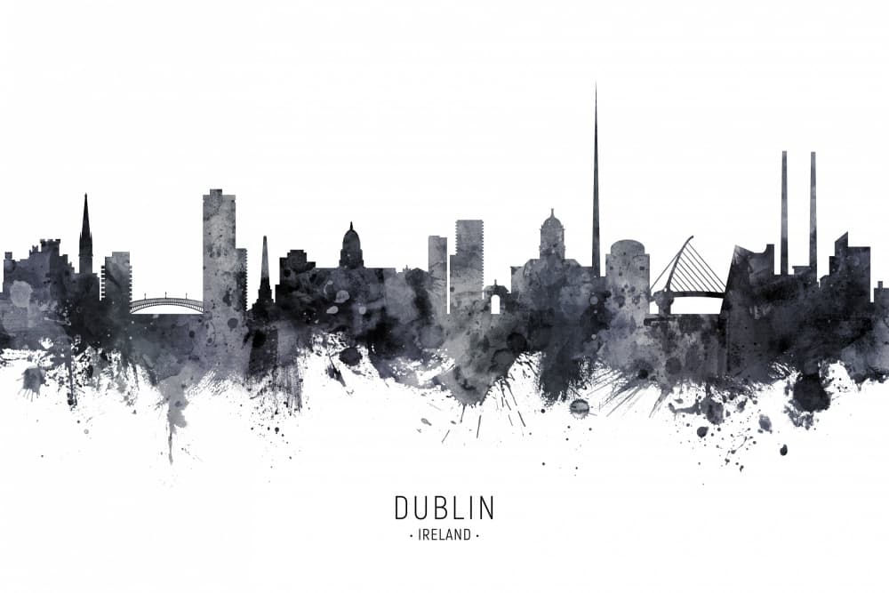 Dublin Urban Splash by Michael Tompsett — canvas wall art