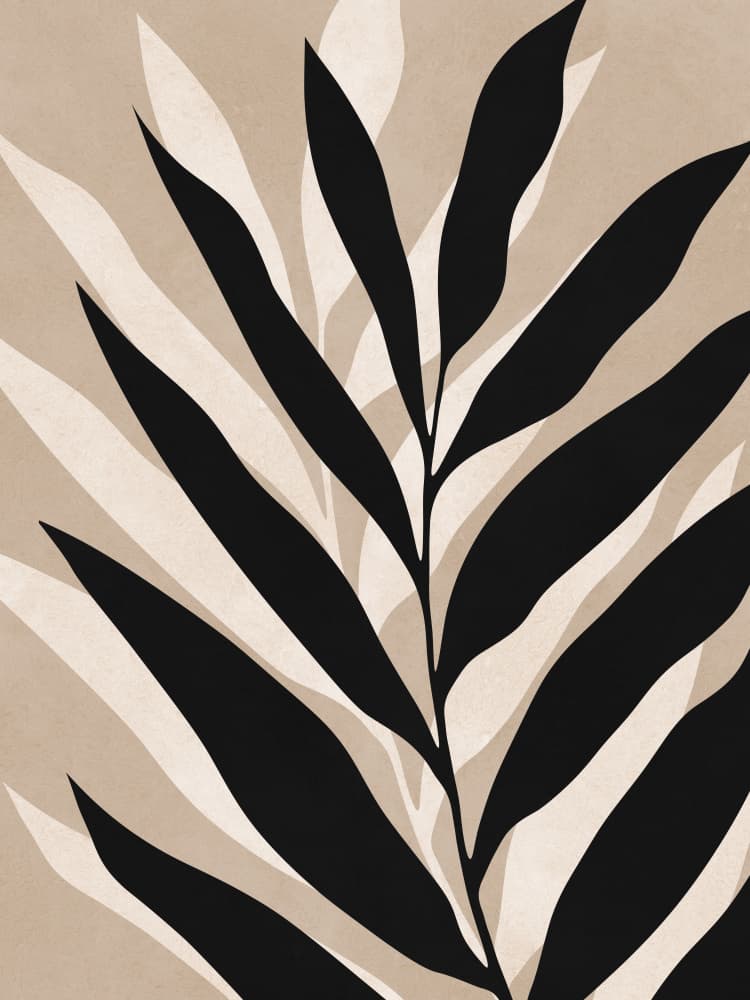 Abstract Palm Layers by Vitor Costa — canvas wall art