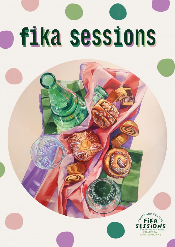 Fika Coffee Break by Anna Zdanowicz — canvas wall art