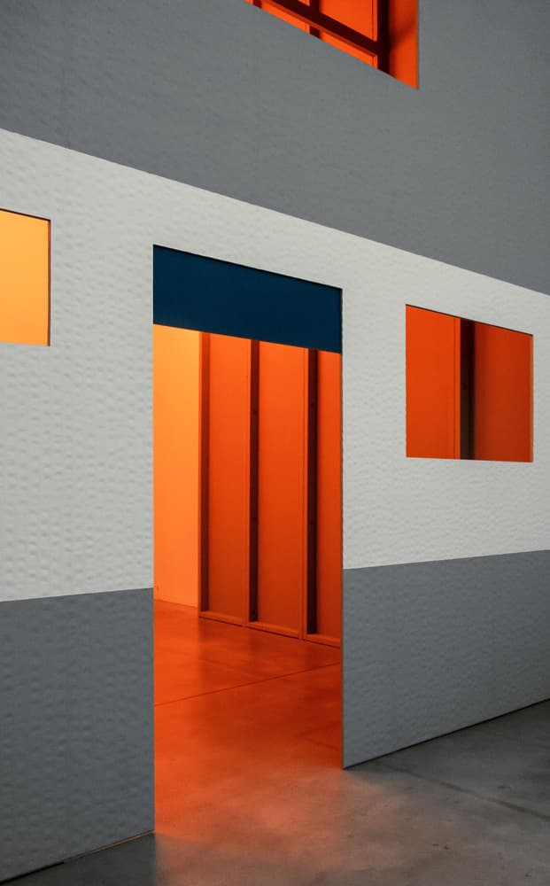 Geometric Orange Glow by Lus Joosten — canvas wall art