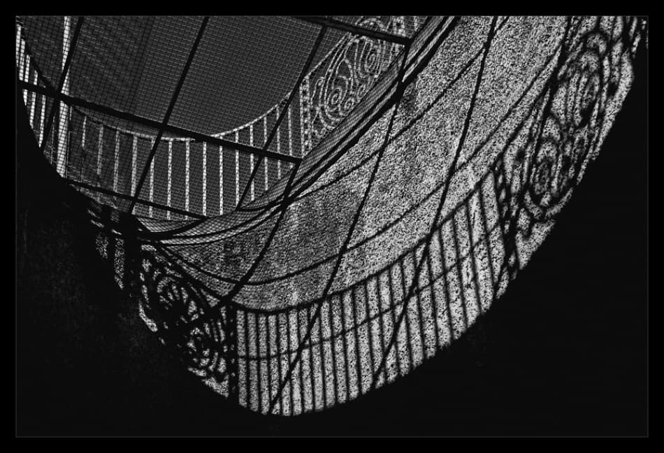 Abstract Spiral Shadows by Klaus Ratzer — canvas wall art