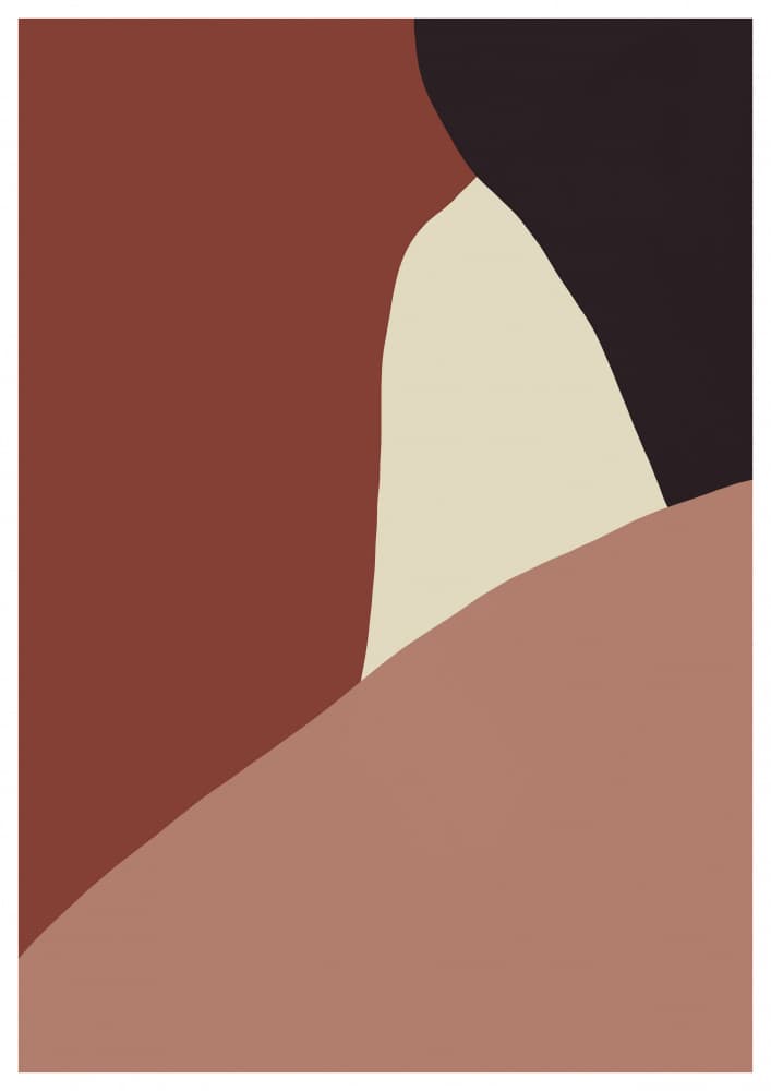 Earthy Abstract Curves by Juliana Sampaio Silva — canvas wall art