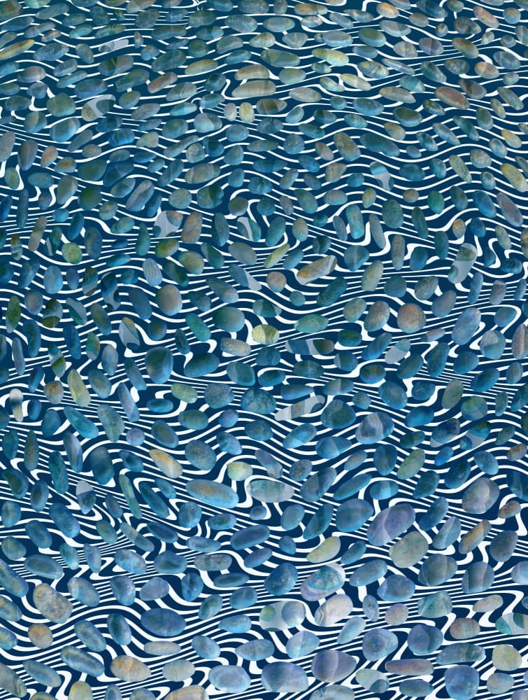 Blue Pebble Waves