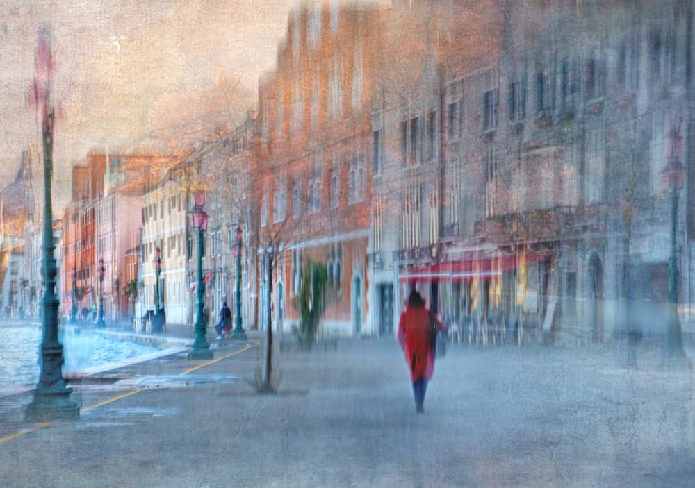 Dreamy City Promenade by Anette Ohlendorf — canvas wall art