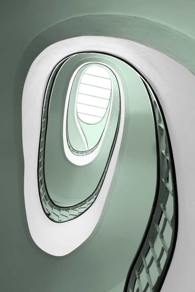 Modern Spiral Staircase by Jorge Pimenta — canvas wall art