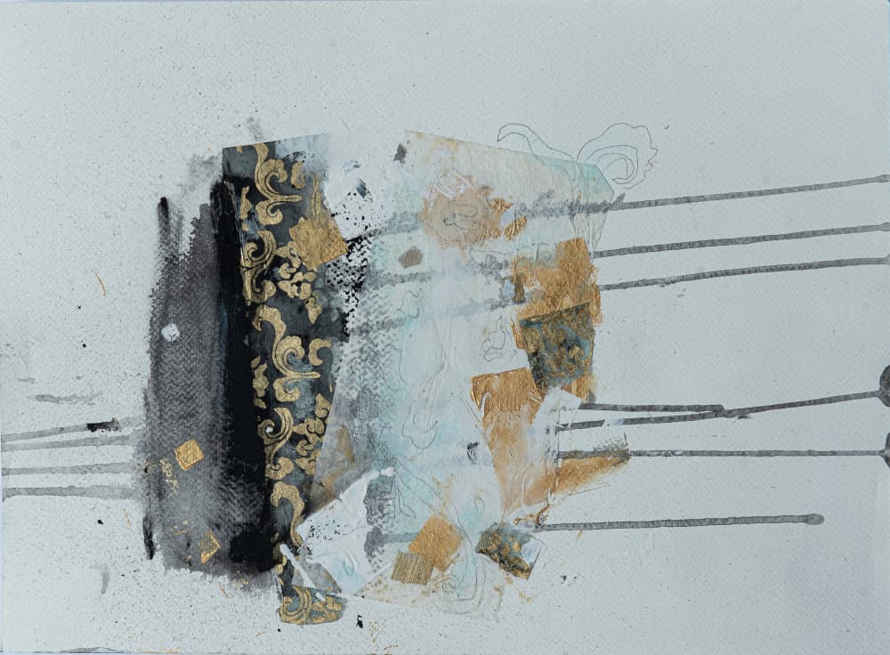 Elegant Gold Abstract by Deb Chaney — canvas wall art