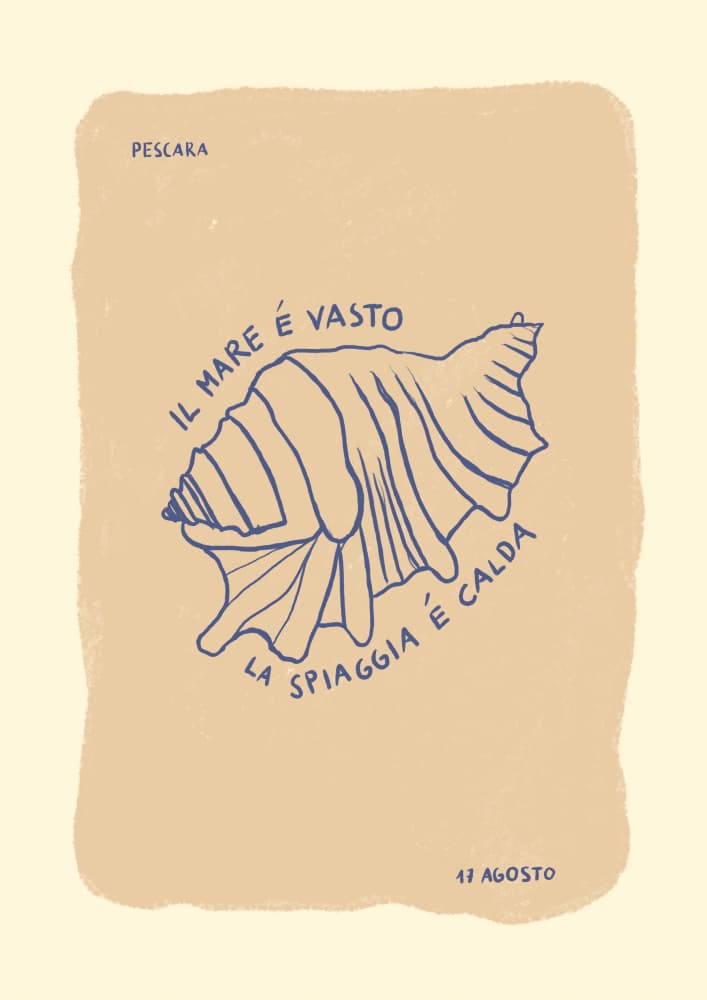 Summer Seashell Pescara by Studio Dolci — canvas wall art
