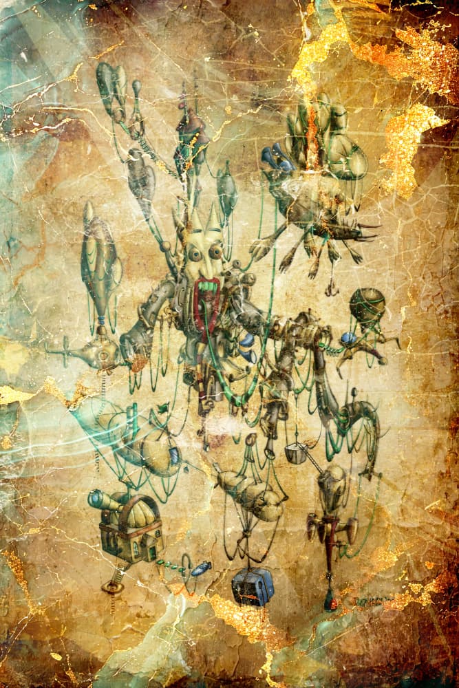 Steampunk Puppet Master by Rafal Kulik — canvas wall art