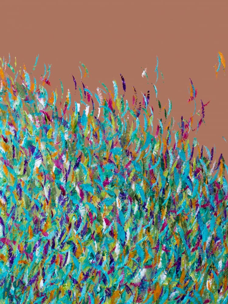 Lively Colorful Grass by Helen Joynson — canvas wall art
