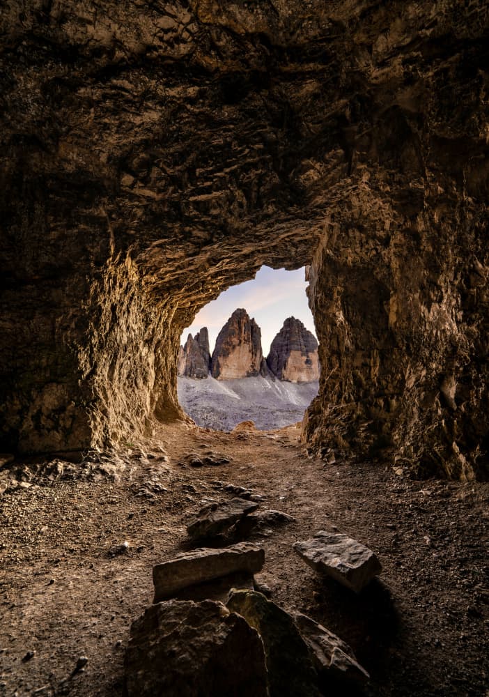 Cave Arch Mountain Peaks by Keller — canvas wall art