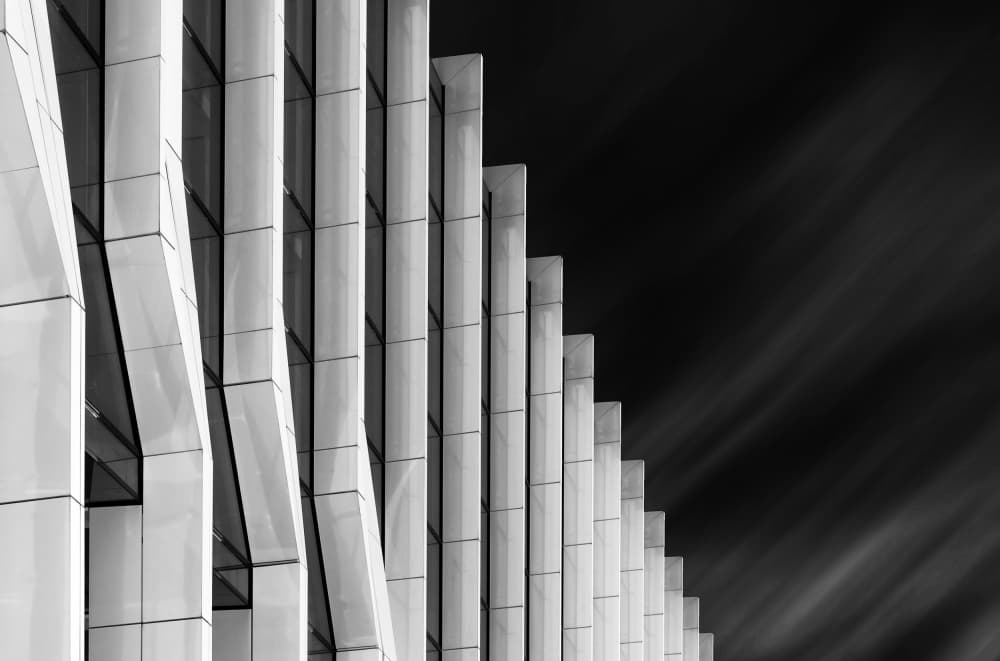 Sleek Architectural Rhythm by Jeroen van de Wiel — canvas wall art