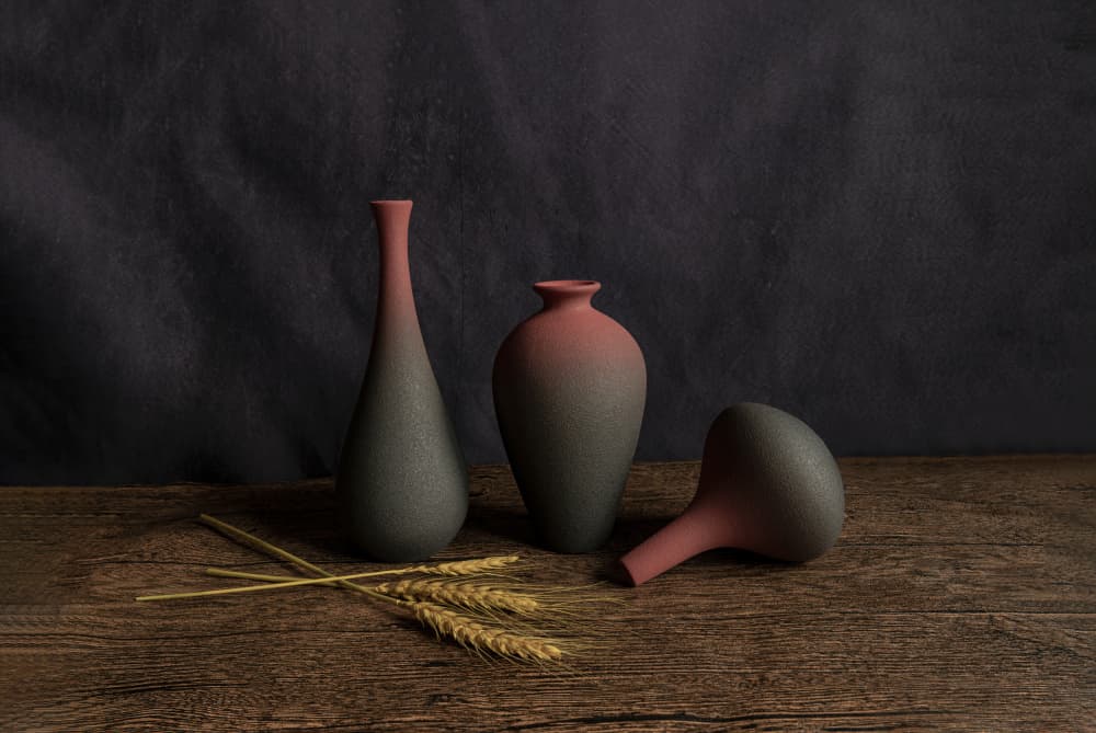 Earthy Vases Still Life by Betty Liu — canvas wall art