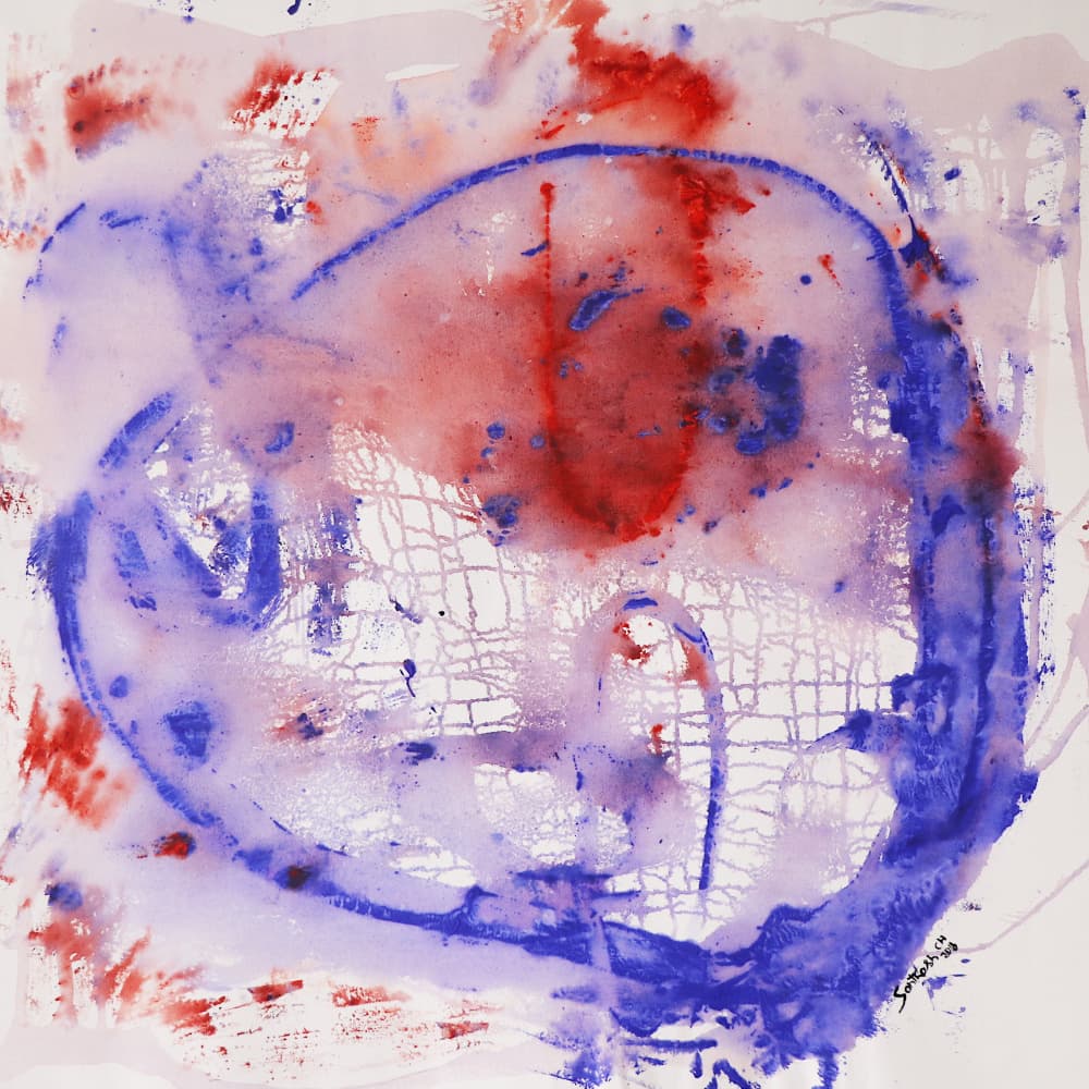 Expressive Color Splash by Santhosh ch — canvas wall art