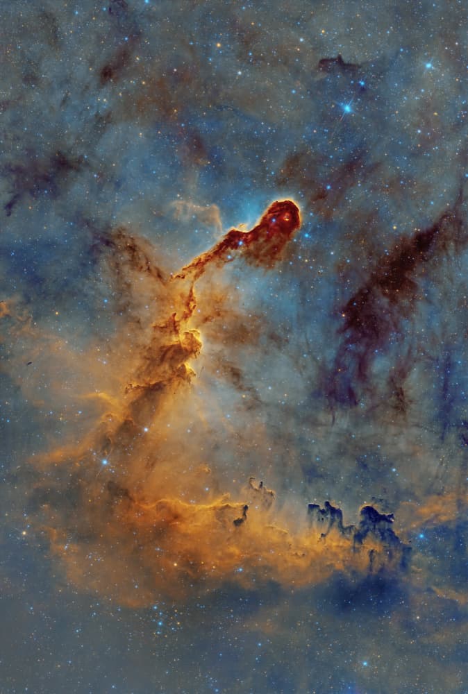 Cosmic Pillar Nebula by Rosa María Rodríguez — canvas wall art