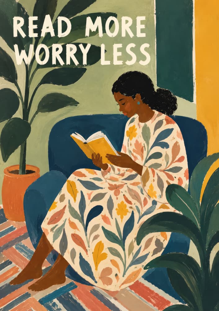 Read More Worry Less by Patryk Krygowski — canvas wall art