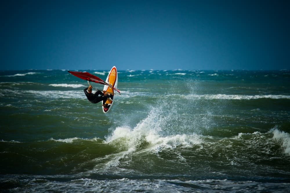 Dynamic Windsurf Action by Niels Christian Wulff — canvas wall art