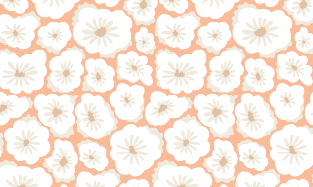 Soft Peach Floral Bloom by Sue Skellern — canvas wall art