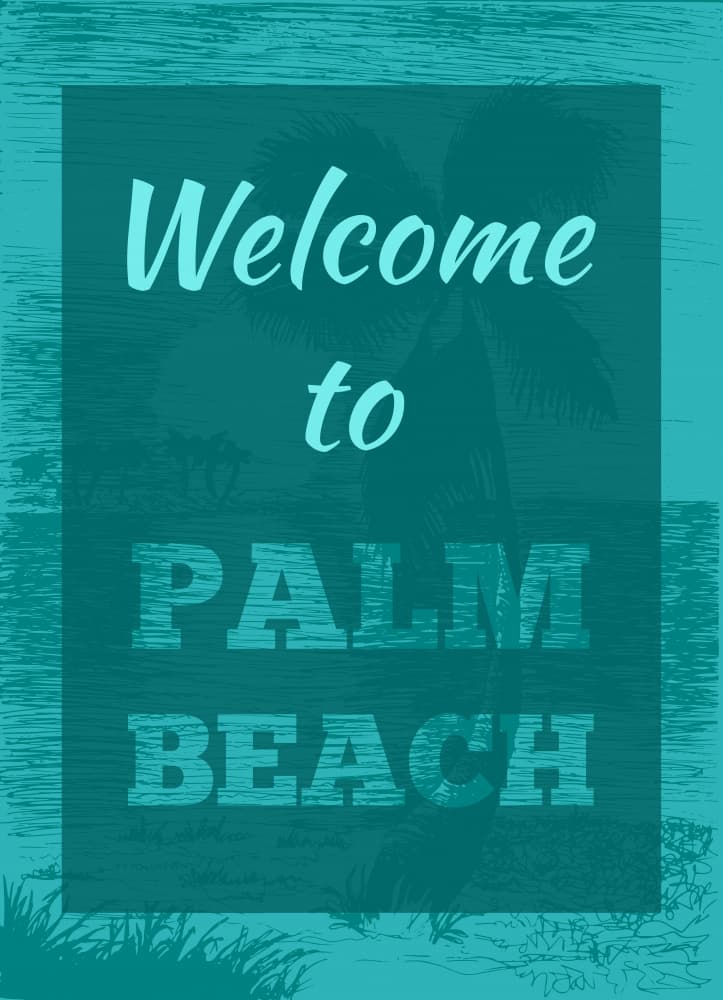 Tropical Palm Beach Welcome by Marika Barsrsind — canvas wall art