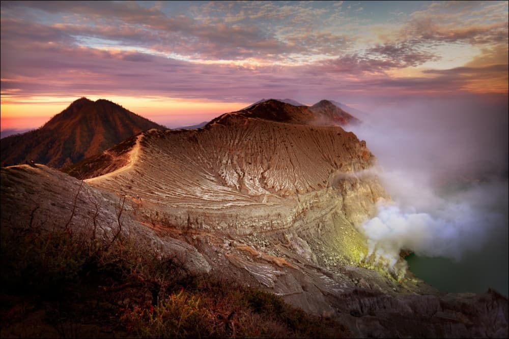 Volcano Sunrise Vista by Phil Green — canvas wall art