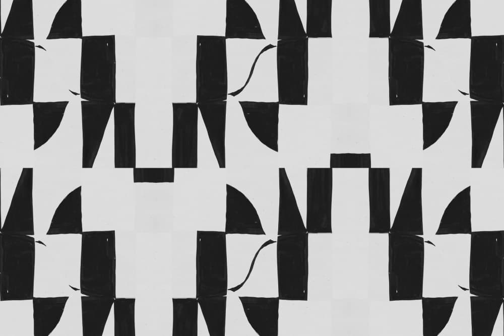 Monochrome Geometrics by Treechild — canvas wall art