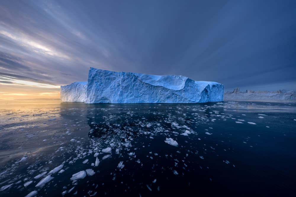 Iceberg Golden Twilight by Stefan Schilbe — canvas wall art