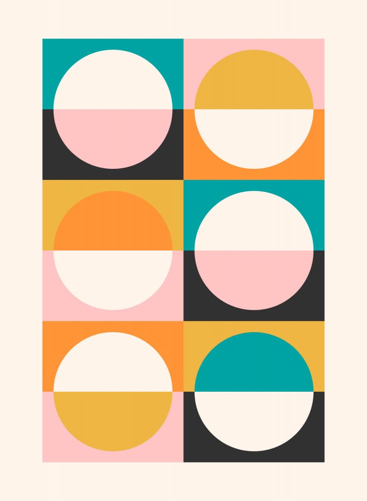 Vibrant Geometric Circles by Artprink — canvas wall art