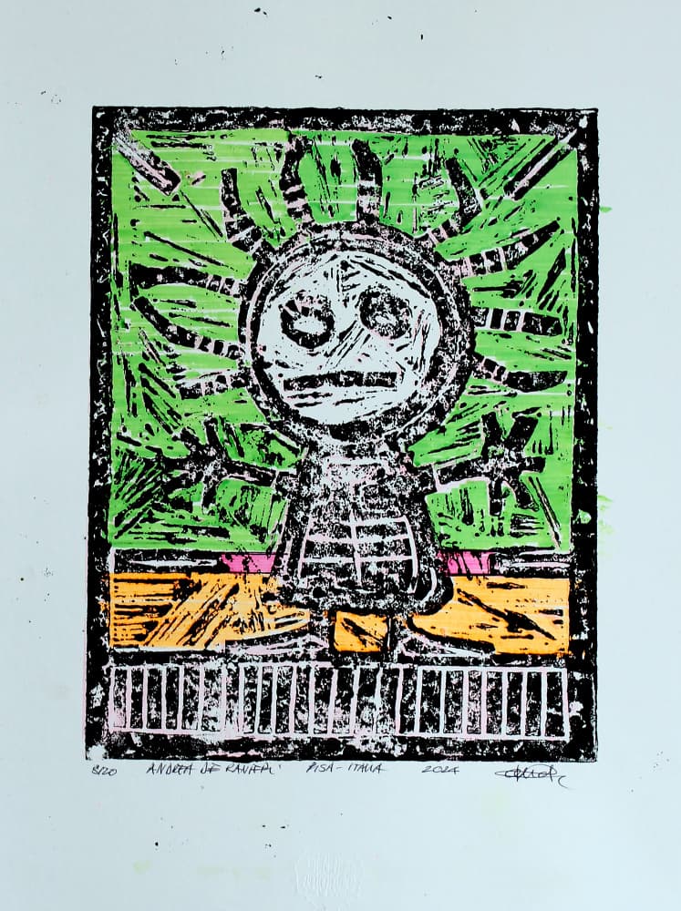 Vibrant Primitive Character by andrea de ranieri — canvas wall art