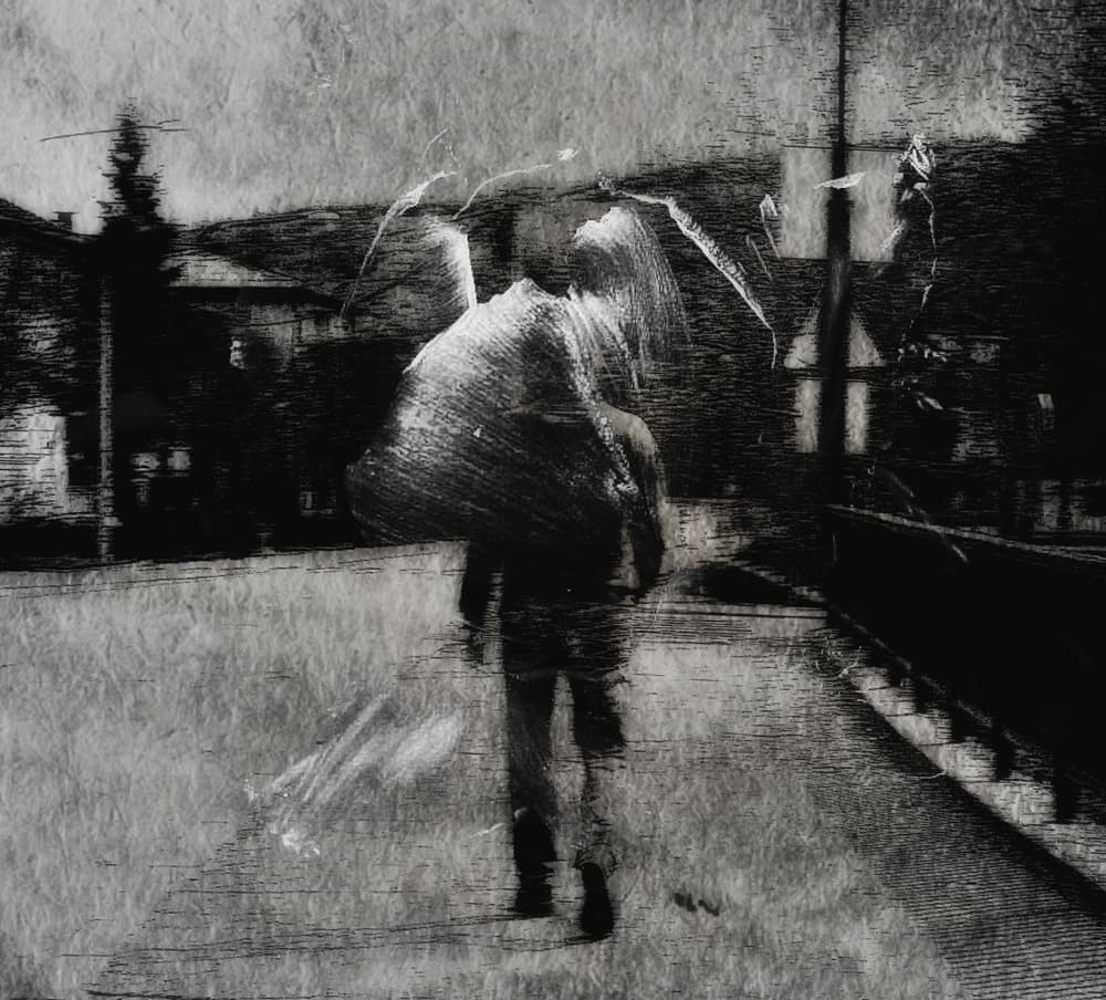 Shadow Walker Urban Path by Dalibor Davidovic — canvas wall art