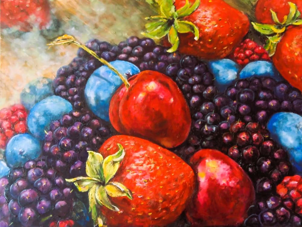 Sweet Berry Medley by Anda Bieza — canvas wall art