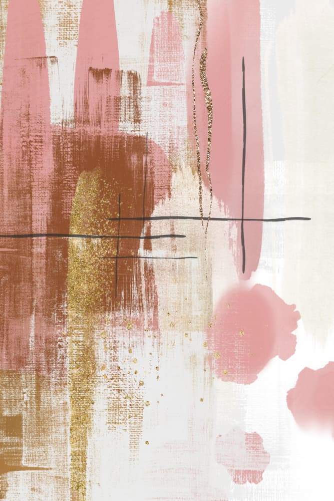 Gold Blush Strokes by Sally Ann Moss — canvas wall art