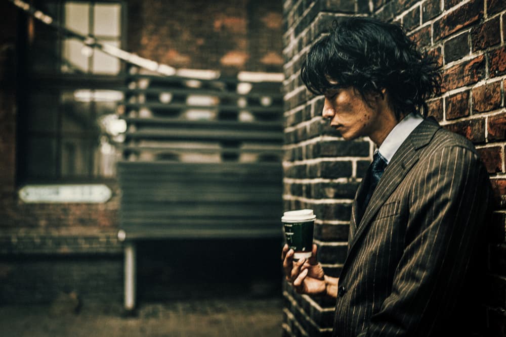 Pensive Coffee Break by Kurosaki Sangan — canvas wall art